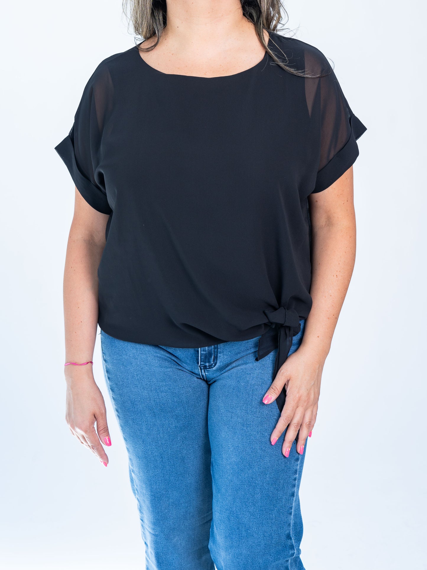 BLUSA MELY NUDO NEGRA