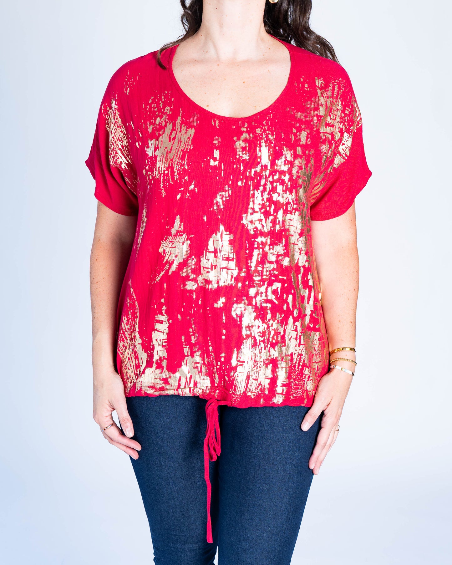 BLUSA GOLD ROJA