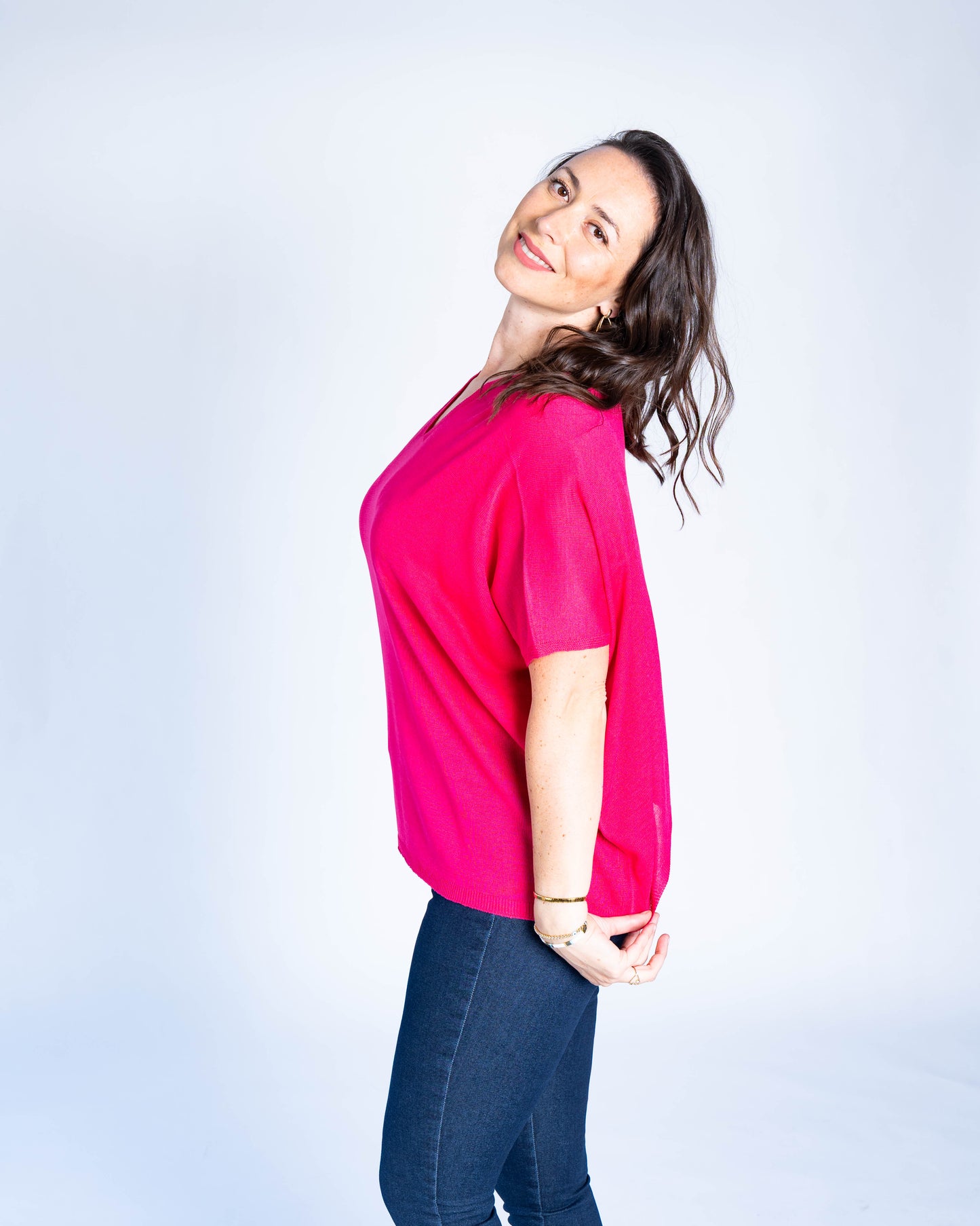 SWEATER HILO LILIAN FUCSIA