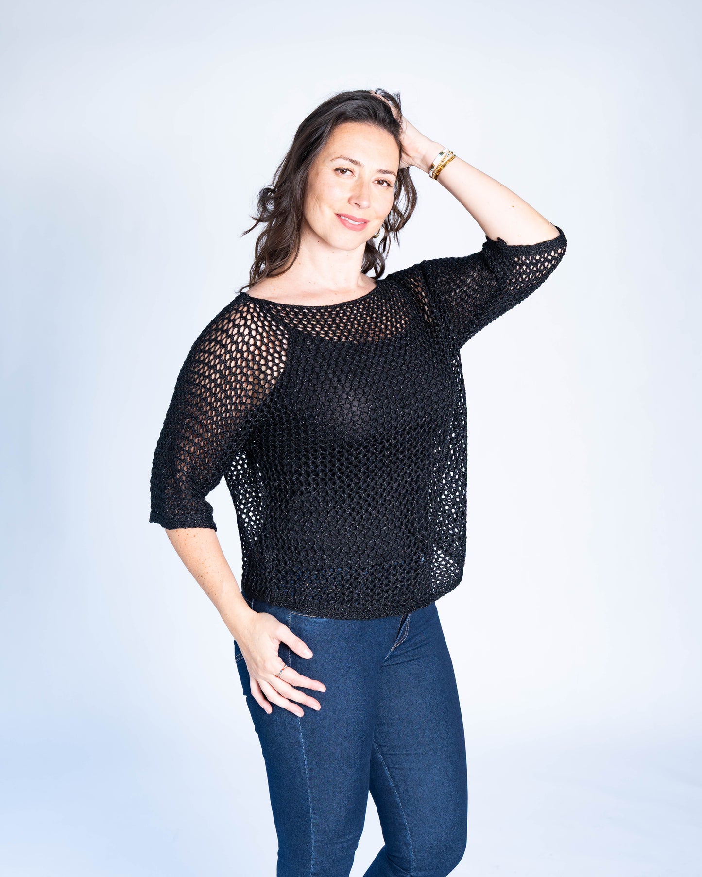 SWEATER HILOS EDITH NEGRO