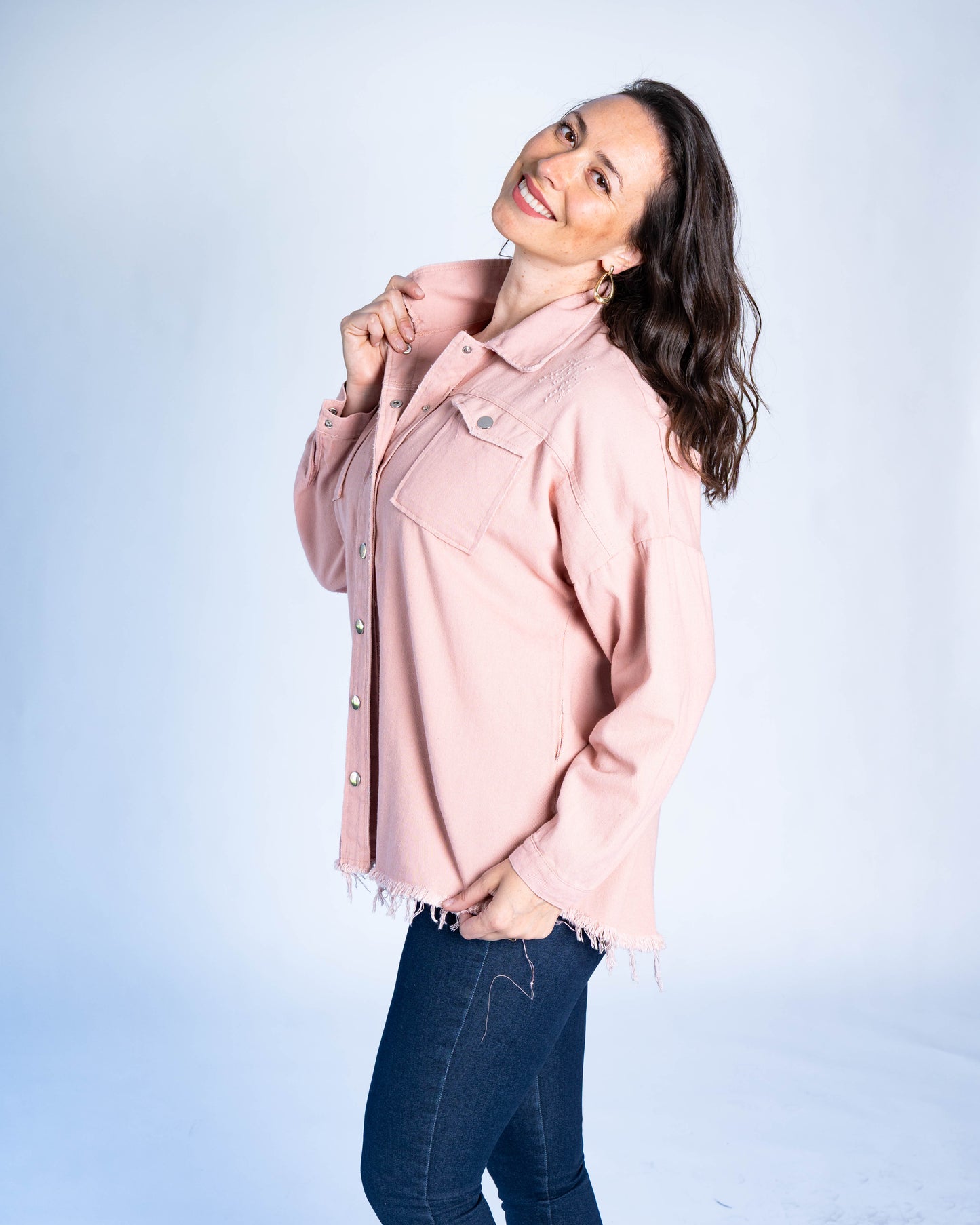 SOBRECAMISA OVERSIZE ROSADA