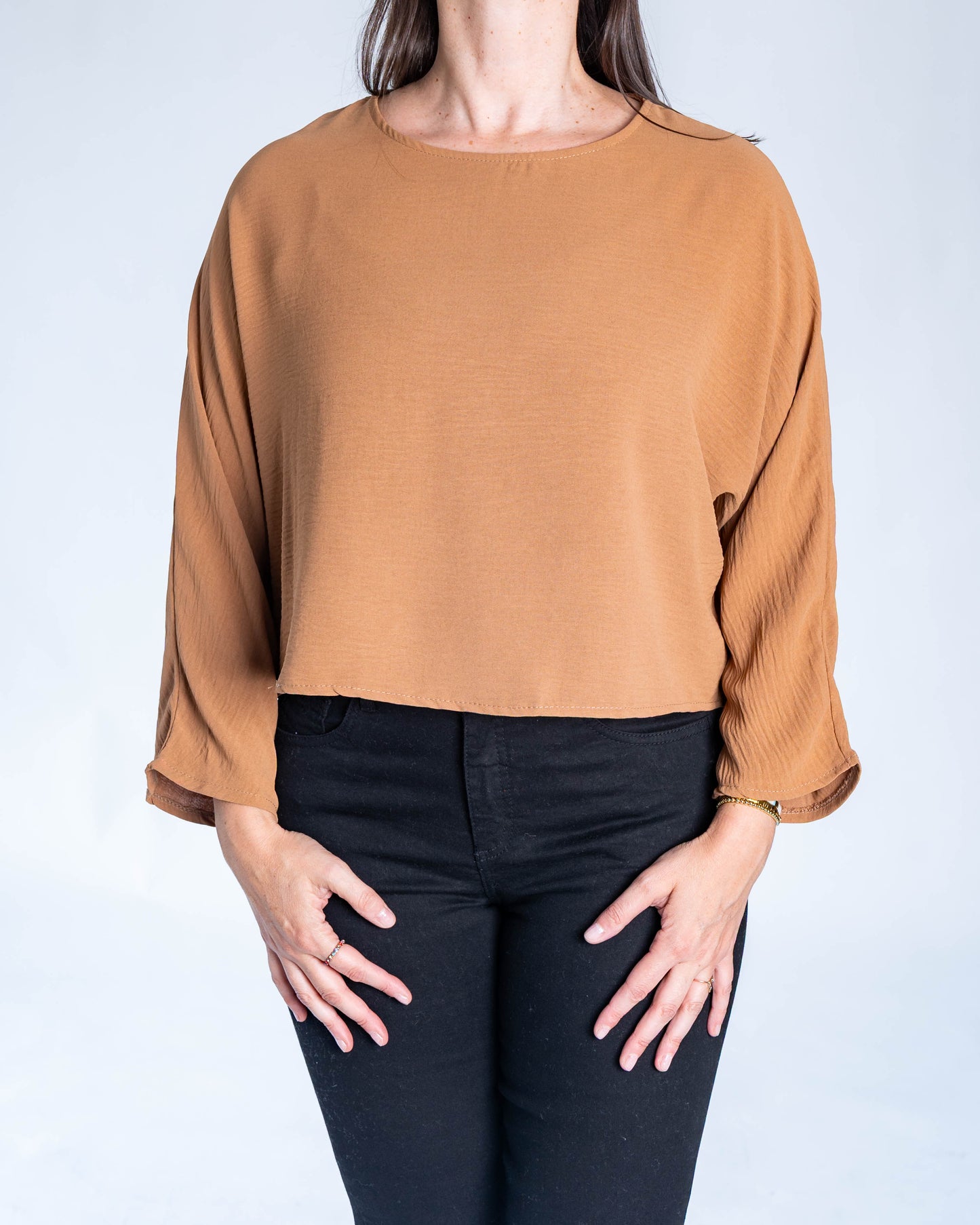 BLUSA AMANDA CAMEL