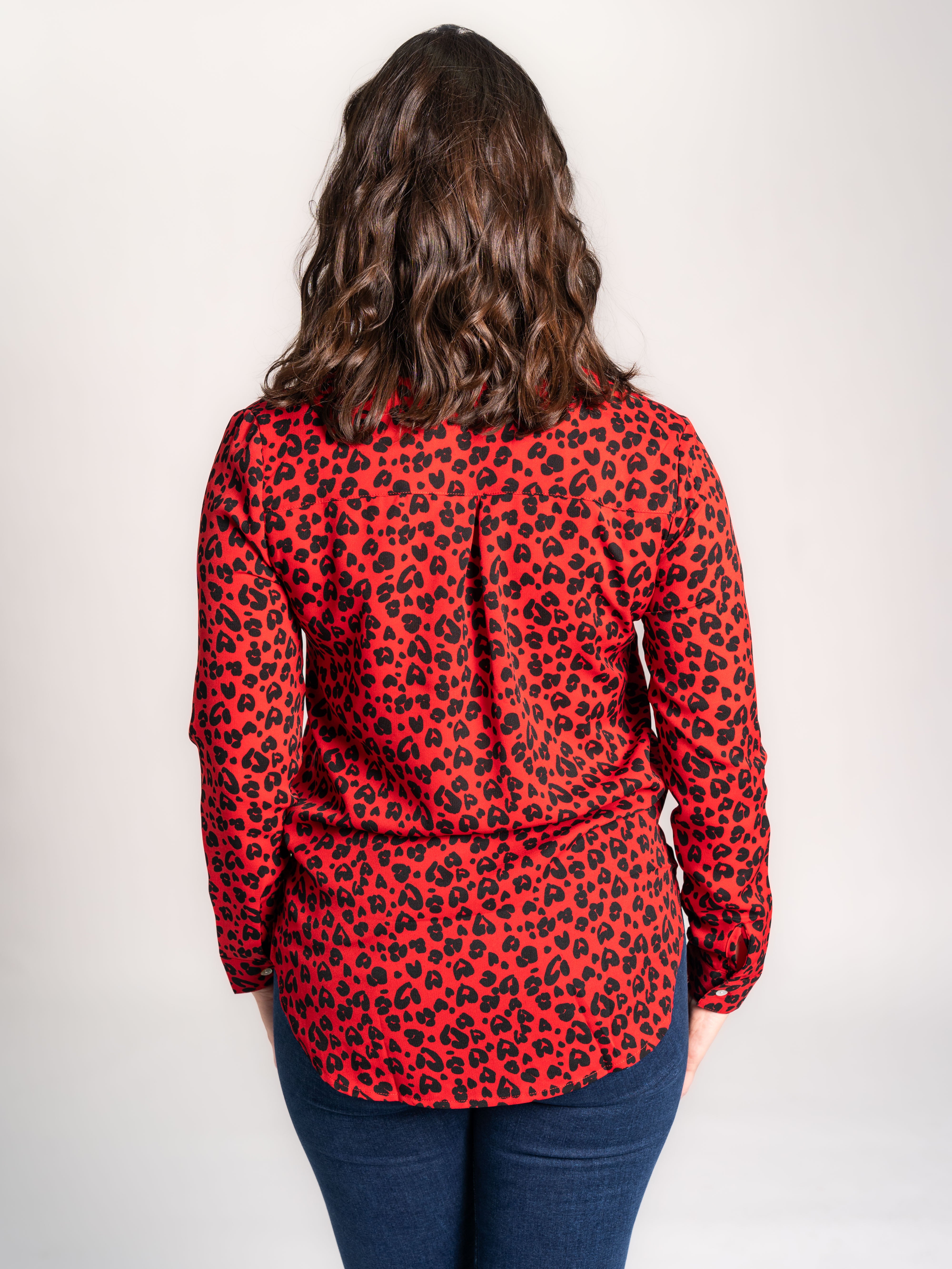 Blusa animal shops print roja